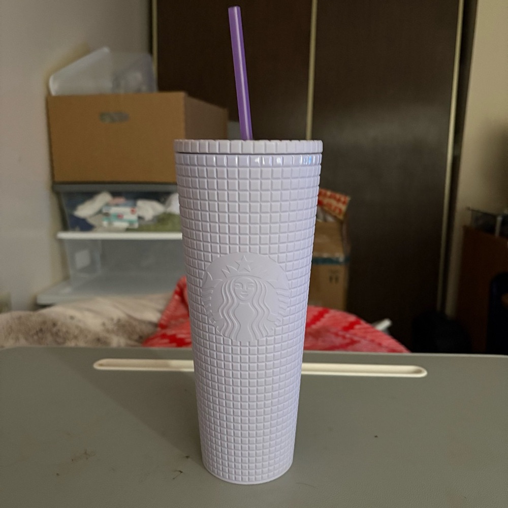 Starbucks Lavender Textured Tumbler with Straw